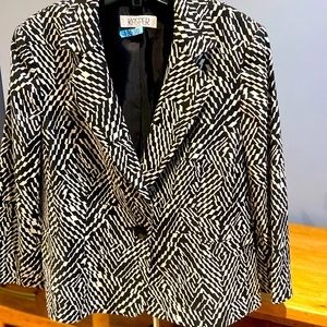 Black/White patterned Suit Jacket